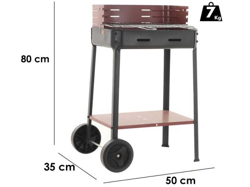 Mille Flavia c/r 45 - Handmade charcoal barbecue - 45,5x29,5 cm