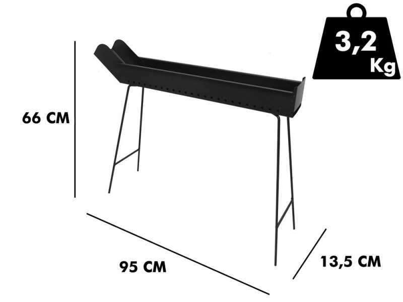 Seven Italy BBQ-60 Go - Charcoal grilling grill - 60x14 cm