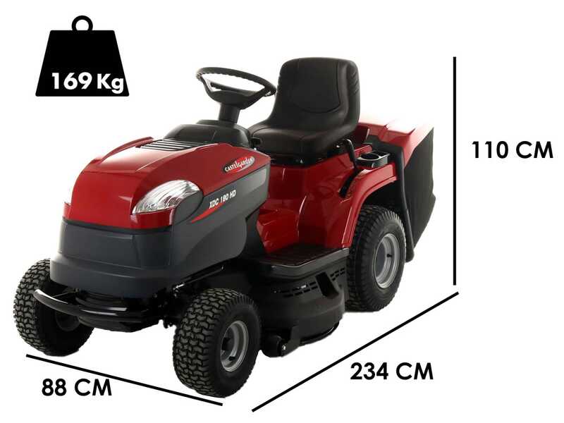 CastelGarden XDC 180 HD Riding-on Mower - Hydrostatic Transmission - Grass Collector