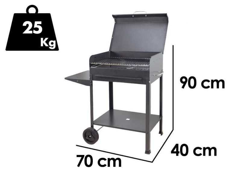 Seven Italy Polifemo Large - Handmade charcoal barbecue - 67,5x37 cm