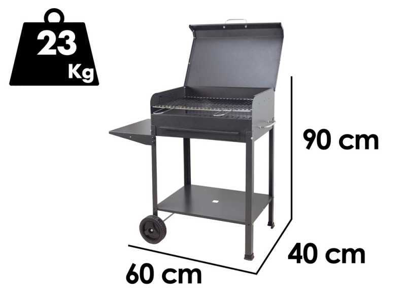Seven Italy Polifemo Medium - Handmade charcoal barbecue - 57,5x37 cm