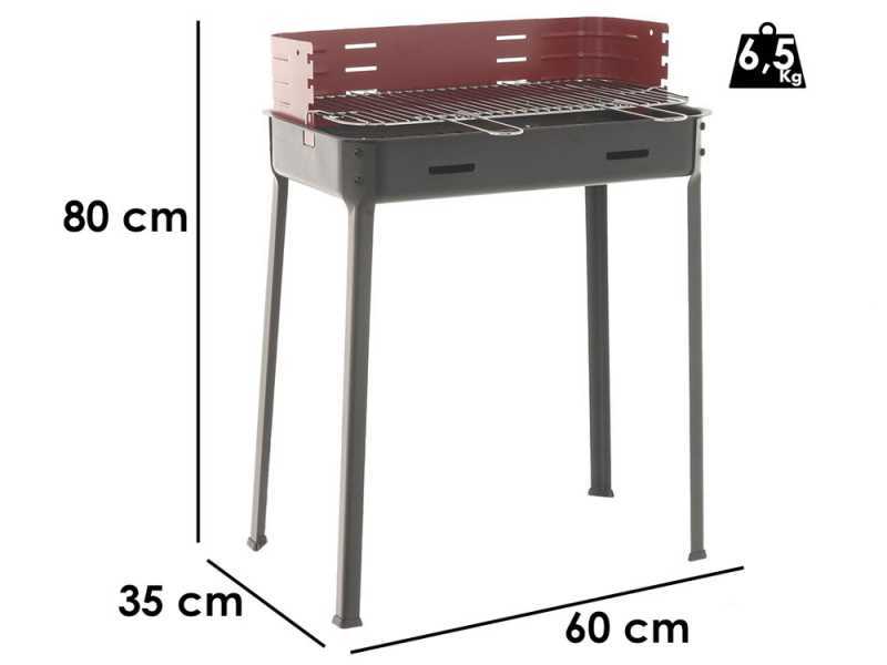 Seven Italy Flavia s/r 55 - Handmade charcoal barbecue - 55,5x29,5 cm