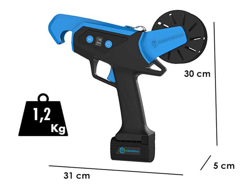 Campagnola NEXI Battery-powered Electric Tying Machine for Vineyards - Two 14.4V 2.5 Ah Batteries