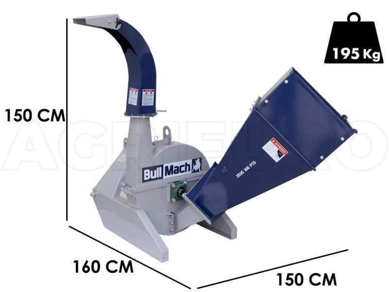 BullMach ZEUS 100 PTO - Tractor-mounted garden shredder - With three-point hitch