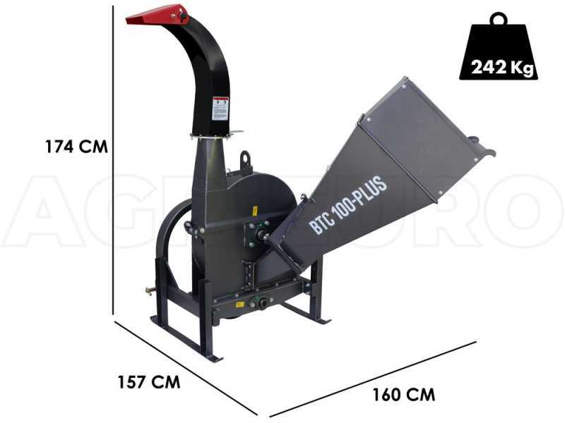BlackStone BTC 100-PLUS - Tractor-mounted garden shredder - Belt drive 