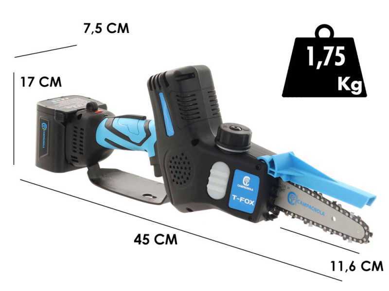 Campagnola T-Fox Manual Battery-powered Electric Pruner - 2 21,6 V 4 Ah Batteries