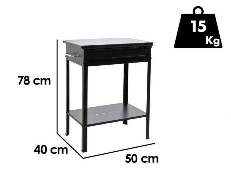Seven Italy Stromboli Medium - Handmade charcoal barbecue - 47,5x37 cm