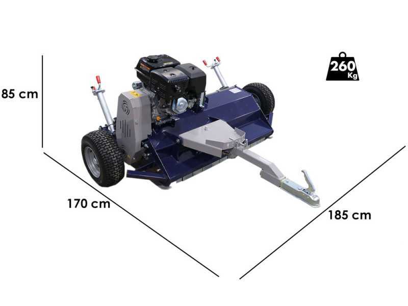 BullMach PAN 120 L - ATV-mounted Trailed Rough Cut Mower - Loncin G420FD