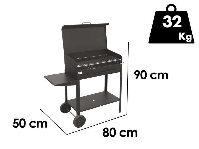 Seven Italy Etna - Handmade charcoal barbecue - 77,5x47 cm