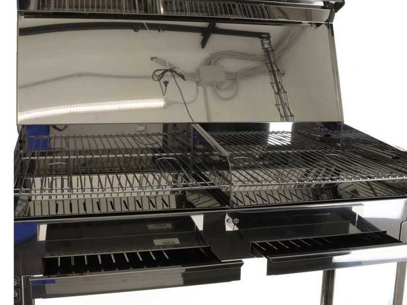 Mille Achille Big 2 Stainless steel - Handmade charcoal barbecue - 2x 47,5x37 cm