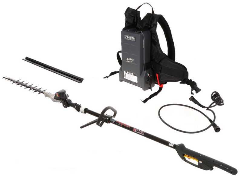 Zanon Raptor 600 Battery-powered Hedge Trimmer on Telescopic Pole - 50.4V 15.9 Ah