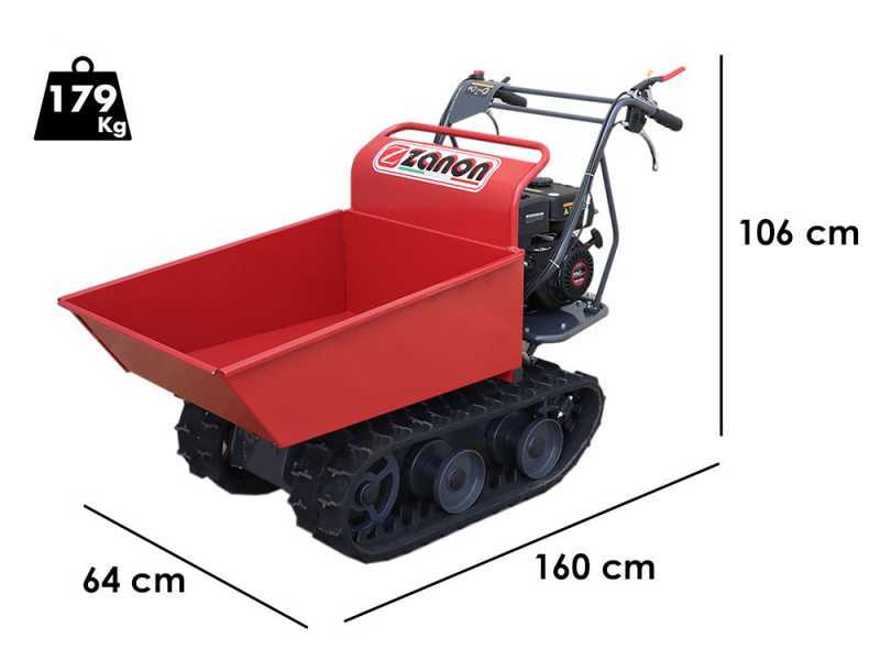 Zanon BC 90 Cingo - Self-propelled Track-mounted garden shredder on  wheelbarrow - Honda GX390 engine