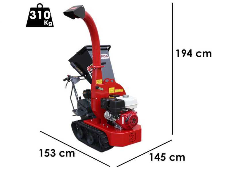 Zanon BC 90 Cingo - Self-propelled Track-mounted garden shredder on wheelbarrow - Honda GX390 engine