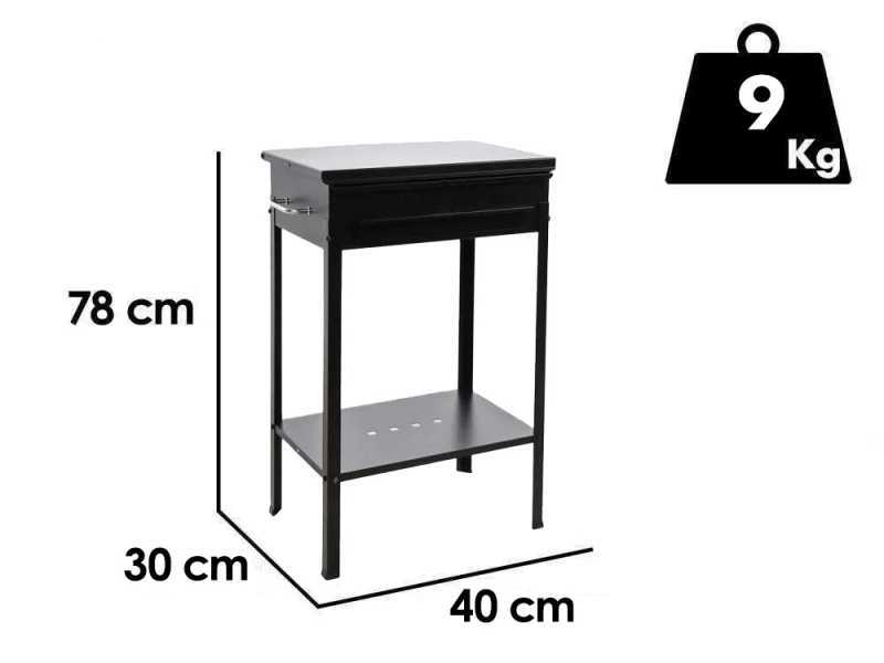 Seven Italy Stromboli Small - Handmade charcoal barbecue - 40x28 cm
