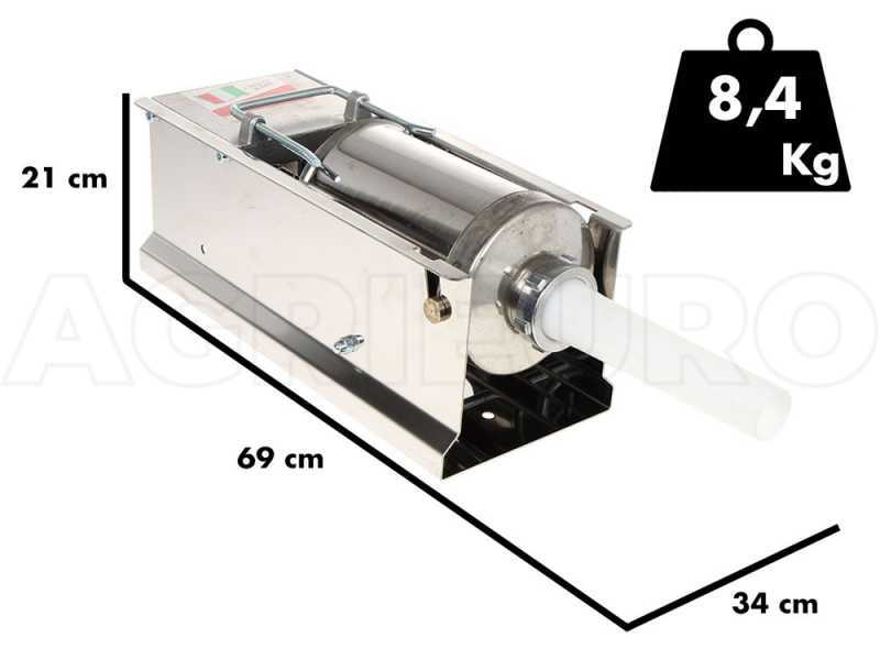 Reber 8966 N INOX - 3 Kg Manual Sausage Stuffer - 2 Speeds