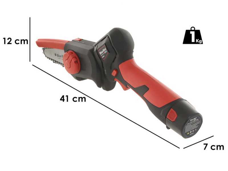 Blue Bird CS 22-04 Manual Battery-powered Electric Pruner- Two 12.6 V 2.5Ah Batteries - 100 mm Cutting Width