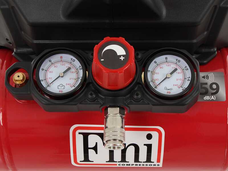 Fini Siltek S/6 - Electric Compact Portable Air Compressor - 1 Hp Motor - 8 Bar