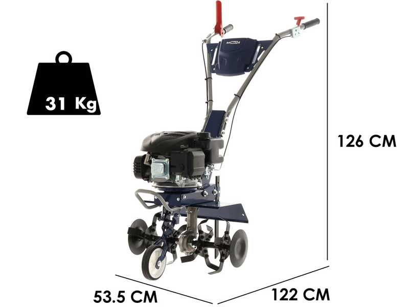 BullMach FLORA 40 - 4.5 HP Petrol Garden Tiller - Loncin 139cc Engine