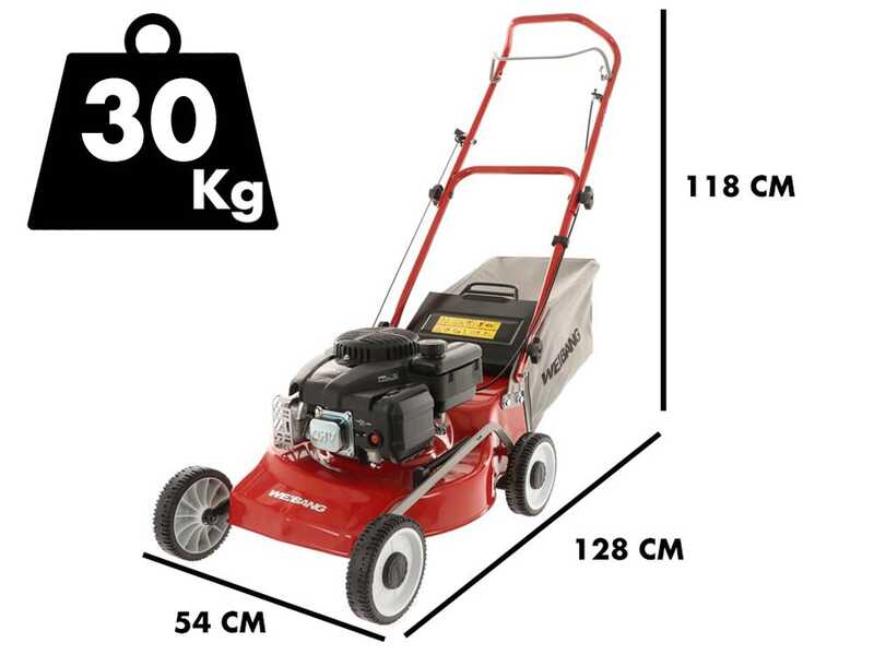 Weibang WB455HCOP Lawn Mower with a 139 cc Petrol Engine - 45 cm Cutting Width