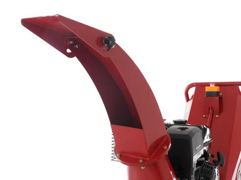GeoTech Pro BMS155 LE - Tracked Self-propelled Wood Chipper on Power Barrow GeoPorter 330D - 4 Rollers - 15 HP Loncin Engine - Dumper Body