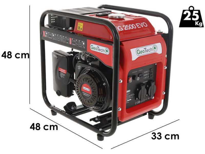 Geotech iG 2500 EVO - 2.5 kW Petrol inverter Power Generator - DC 2.2 kW Single-phase