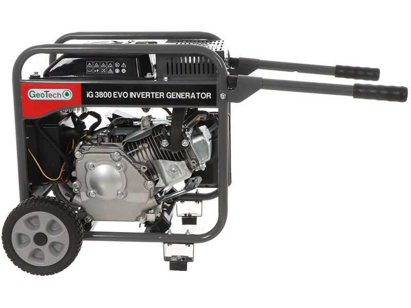 Geotech iG 3800 EVO - 3.8 kW Wheeled Petrol Inverter Power Generator - DC 3.5 kW Single-phase