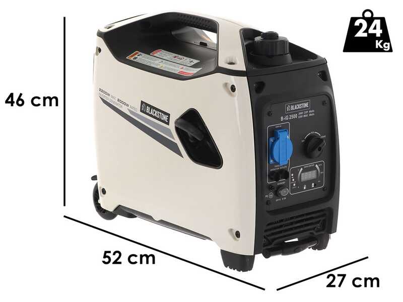 BlackStone B-iG 2500 - 2.2 kW Wheeled Petrol Inverter Power Generator - DC 2 kW Single-phase