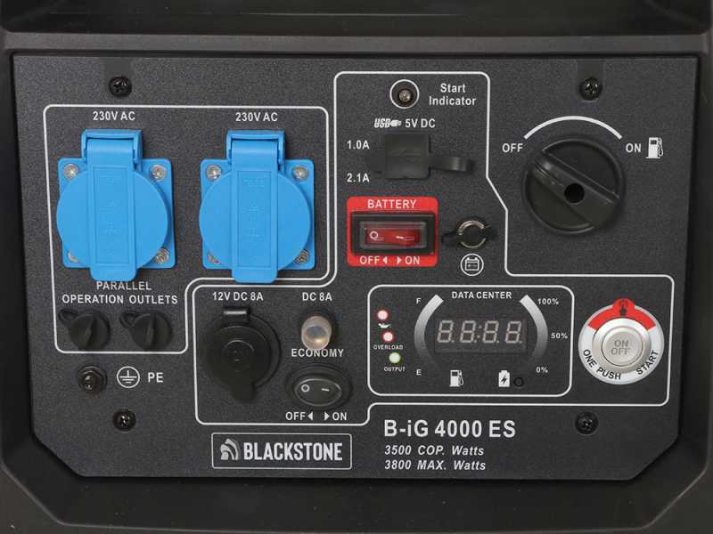 BlackStone B-iG 4000 ES - 3.8 kW Wheeled Petrol Inverter Power Generator - DC 3.5 kW Single-phase