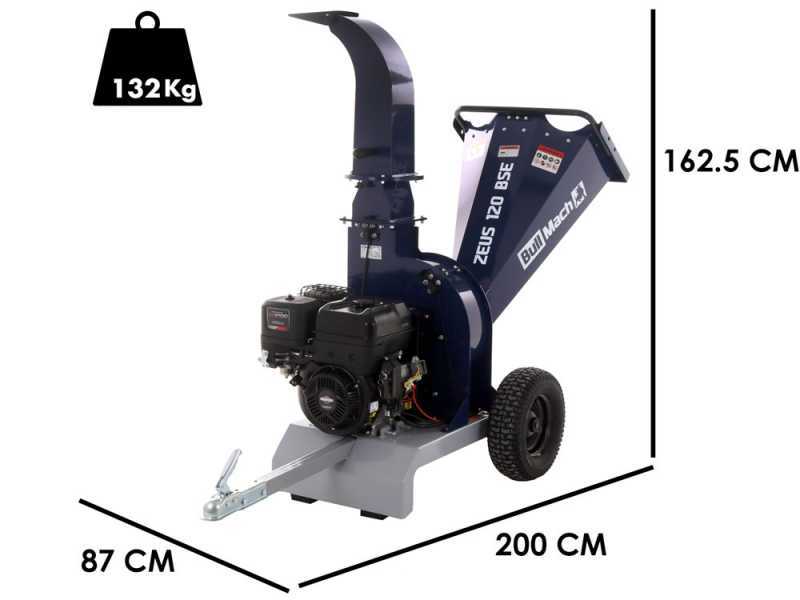 BullMach ZEUS 120 BSE - Professional petrol wood chipper - B&amp;S XR2100 13.5 HP engine with electric start