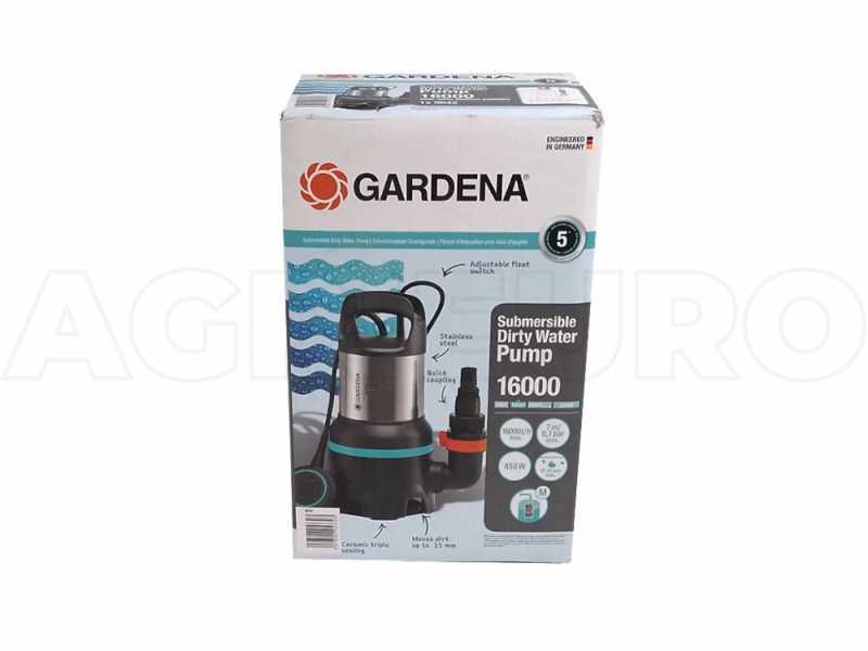 Gardena 16000 9042-20 Submersible Water Pump for dirty water - in stainless steel