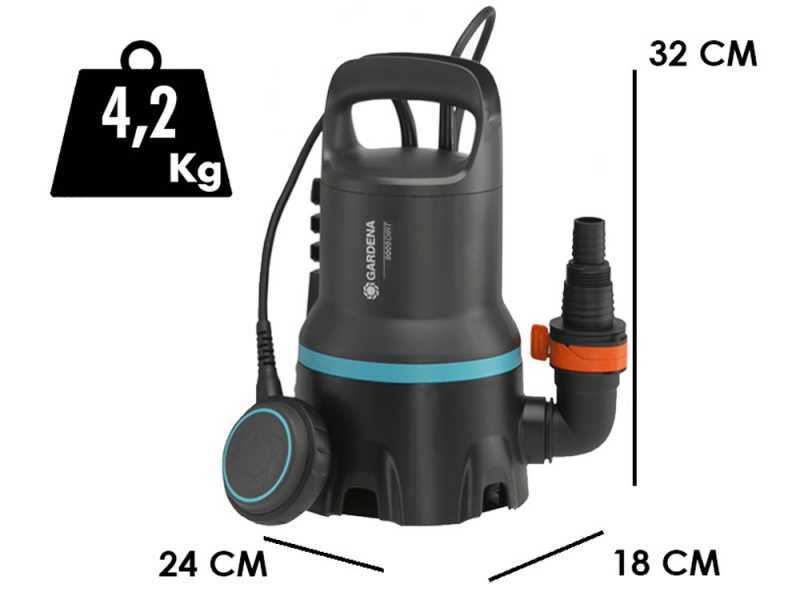 Gardena 9000 9040-20 Submersible Water Pump for dirty water - stainless steel