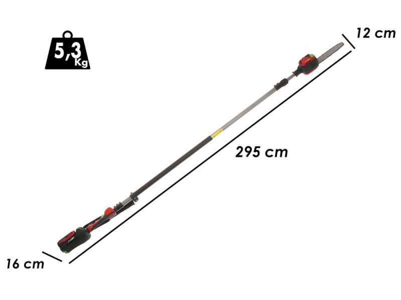 HENX H36GZ12040 Battery-powered Pruner on Telescopic Pole - 40V - BATTERY AND BATTERY CHARGER NOT INCLUDED