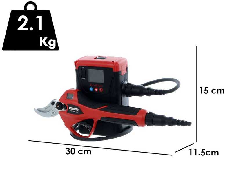 GeoTech Pro ESP 460-2 EVO Electric Pruning Shears - 43.2V 4Ah Battery