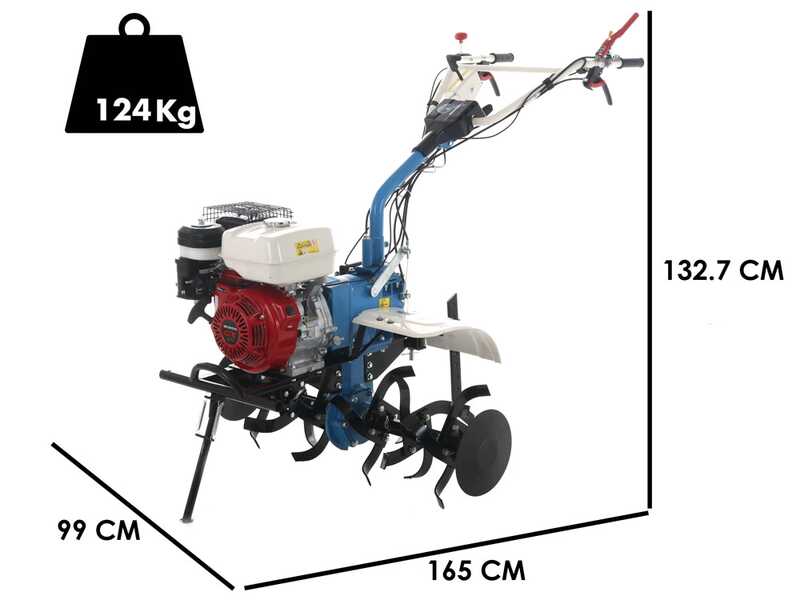 AGT 9000 - 9 HP Petrol Garden Tiller - Honda GX270 270 cc Engine - 2+1 Reverse Gear Gearbox