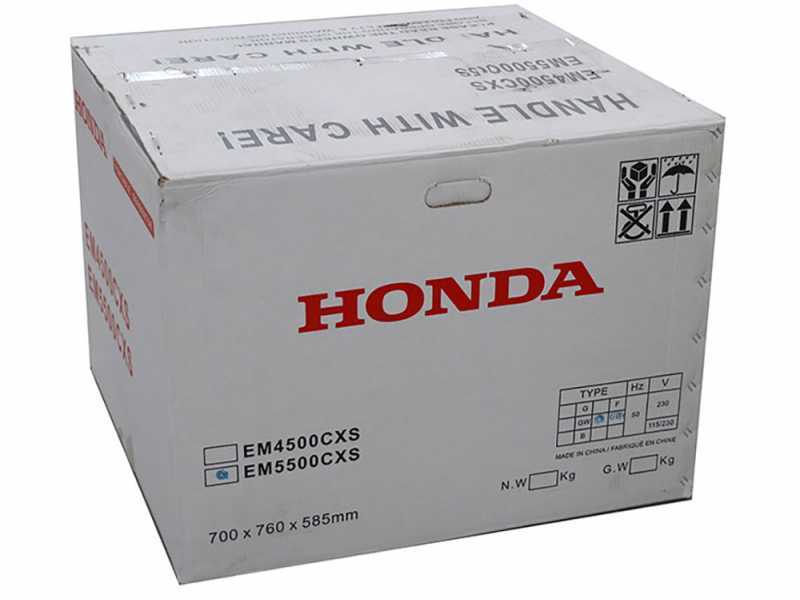Honda EM 5500CXS - 5.5 kW Wheeled Petrol Power Generator with AVR - DC 5 kW Single-phase + ATS