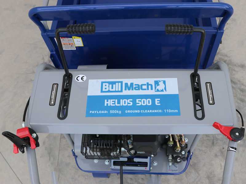 BullMach Helios 500 E Tracked Power Barrow - Hydraulic Extendable Barrow 500 Kg
