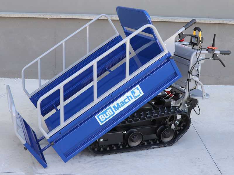 BullMach Helios 450 EB Electric Battery-Powered Tracked Barrow -  Extendable Manual Barrow 450 Kg