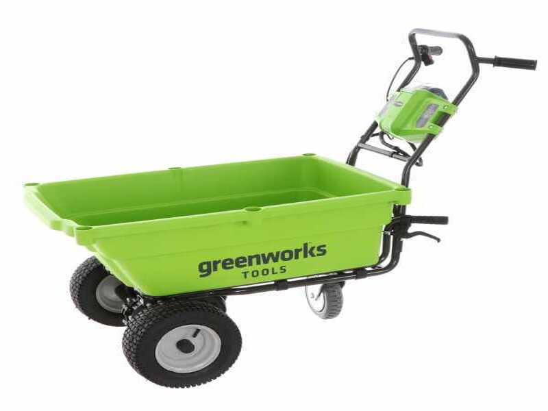 Electric Battery powered Wheelbarrow Greenworks G40GC Garden Cart 40V WITHOUT BATTERY AND CHARGER