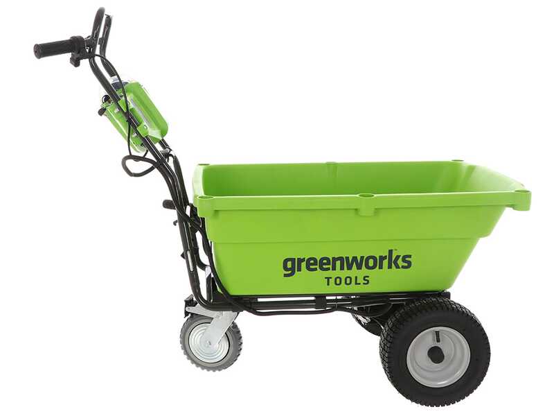 Electric Battery powered Wheelbarrow Greenworks G40GC Garden Cart 40V WITHOUT BATTERY AND CHARGER