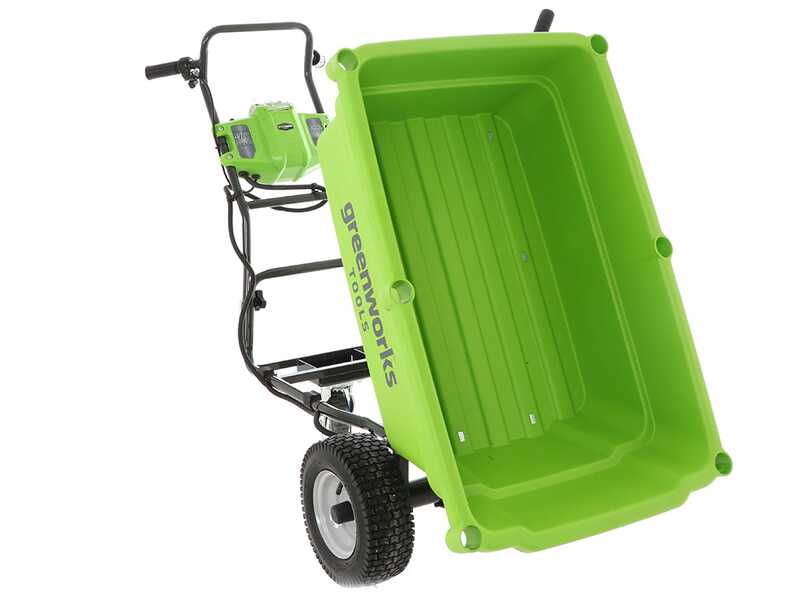 Electric Battery-powered Wheelbarrow Greenworks G40GC Garden Cart 40V - WITHOUT BATTERY AND CHARGER