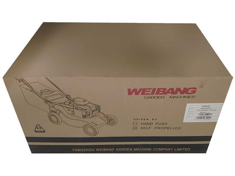 WEIBANG WB455SCOP Self-propelled Petrol Lawn Mower - 139 cc Engine - 2 in 1