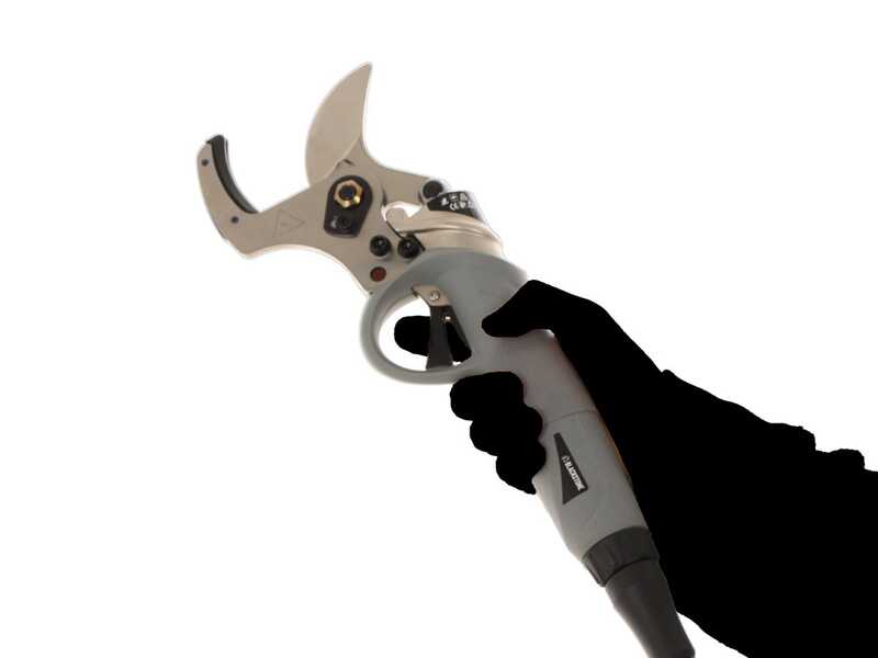 BlackStone 500-BP Electric Pruning Shears with BlackStone 25-H extension pole 1.5 m - Swing cutting system - 40mm Cutting diameter