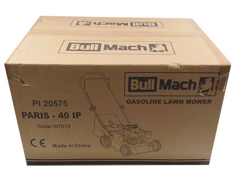 BullMach PARIS - 40 IP Hand-pushed Lawn Mower - 4 Hp Petrol Engine - 40 cm Cutting Width