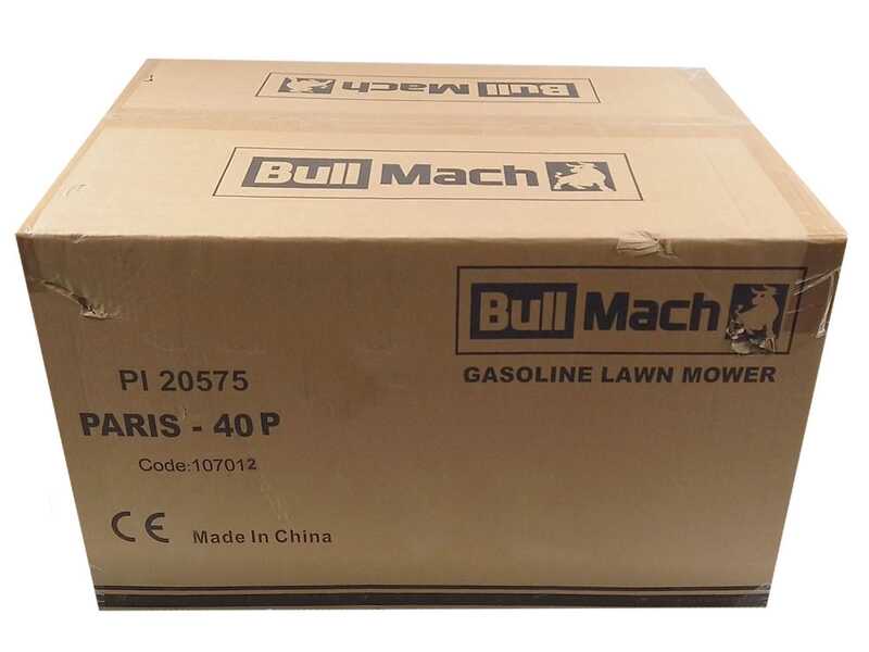 BullMach PARIS - 40 P Hand-pushed Lawn Mower - 4 Hp Petrol Engine - 40 cm Cutting Width