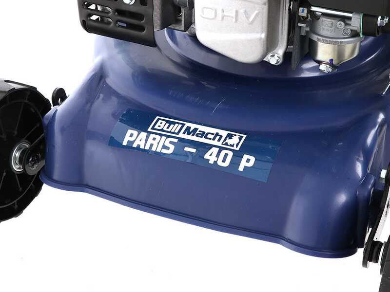 BullMach PARIS - 40 P Hand-pushed Lawn Mower - 4 Hp Petrol Engine - 40 cm Cutting Width