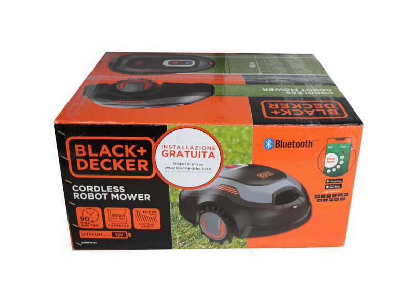 Black &amp; Decker BCRMW121-QW Robot Lawn Mower with Perimeter Wire - Powered by a 12 V Lithium-ion battery