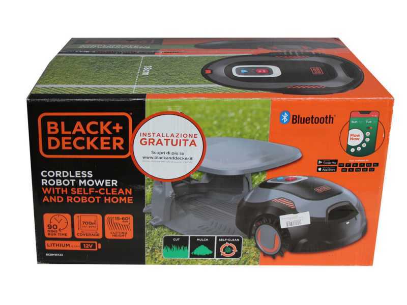 Black &amp; Decker BCRMW123-QW  Robot Lawn Mower with Perimeter Wire - Powered by a 12V Lithium-ion Battery