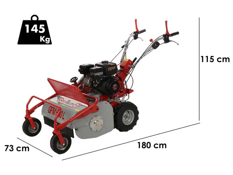 GeoTech Pro GFM 600 L - Professional Hammer Rough Cut Mower - Loncin LC175F-2