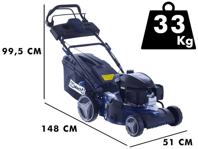 BullMach ECTOR 46 H Self-propelled Lawn Mower - 4 in 1 - Honda GCVx170 Petrol Engine