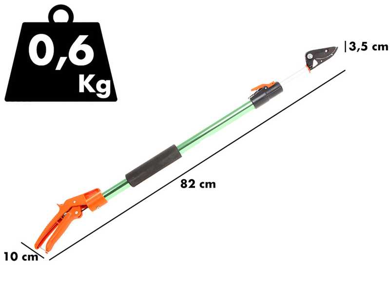 GeoTech FP 80-120 EVO - Scissors on telescopic pole with cut-and-hold system